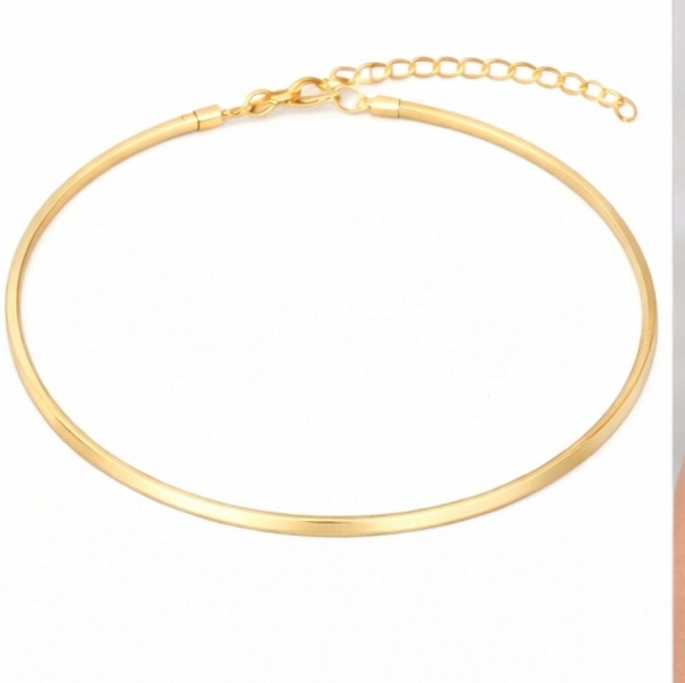 Gold Herringbone Anklet | Dainty Flat Chain Anklet | Minimalist Beach Jewelry